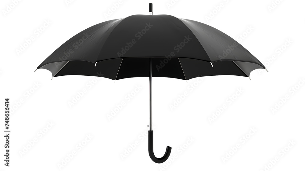a black umbrella isolated on transparent background