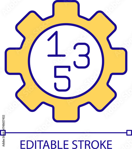 Focus control technique RGB color icon. Workflow optimization managing. Smart goal setting. Prioritization methodology. Isolated vector illustration. Simple filled line drawing. Editable stroke