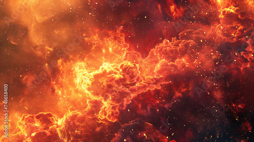 Background material of fiery flames