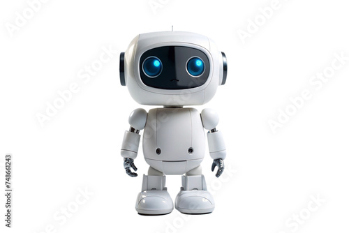 white robot on a transparent background