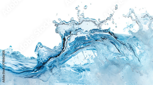 water wave isolated on transparent background  photo
