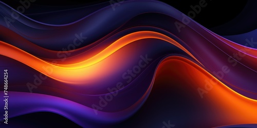 Abstract colorful wave design with flowing blue and purple hues and a vibrant orange accent