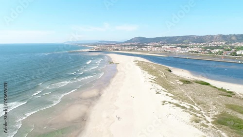 Beach in Esposende, Portugal Aerial View photo