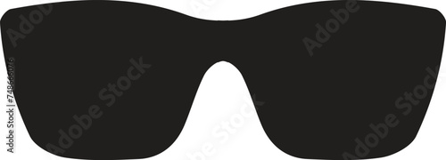 Vector illustration of hipster nerd style black glasses silhouette isolated on white background