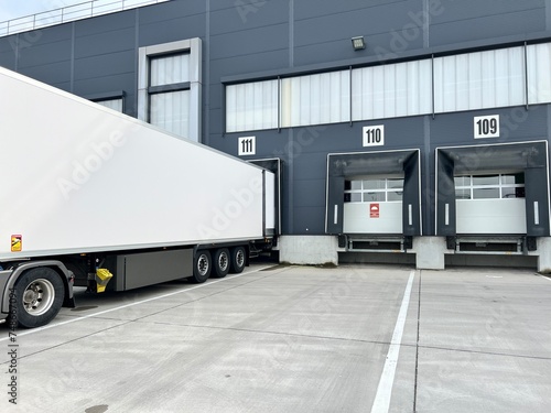 loading docks for trucks at logistic center
