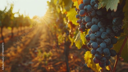 Enjoy vineyard tours, rows of grapes, and wine tasting under the sun photo