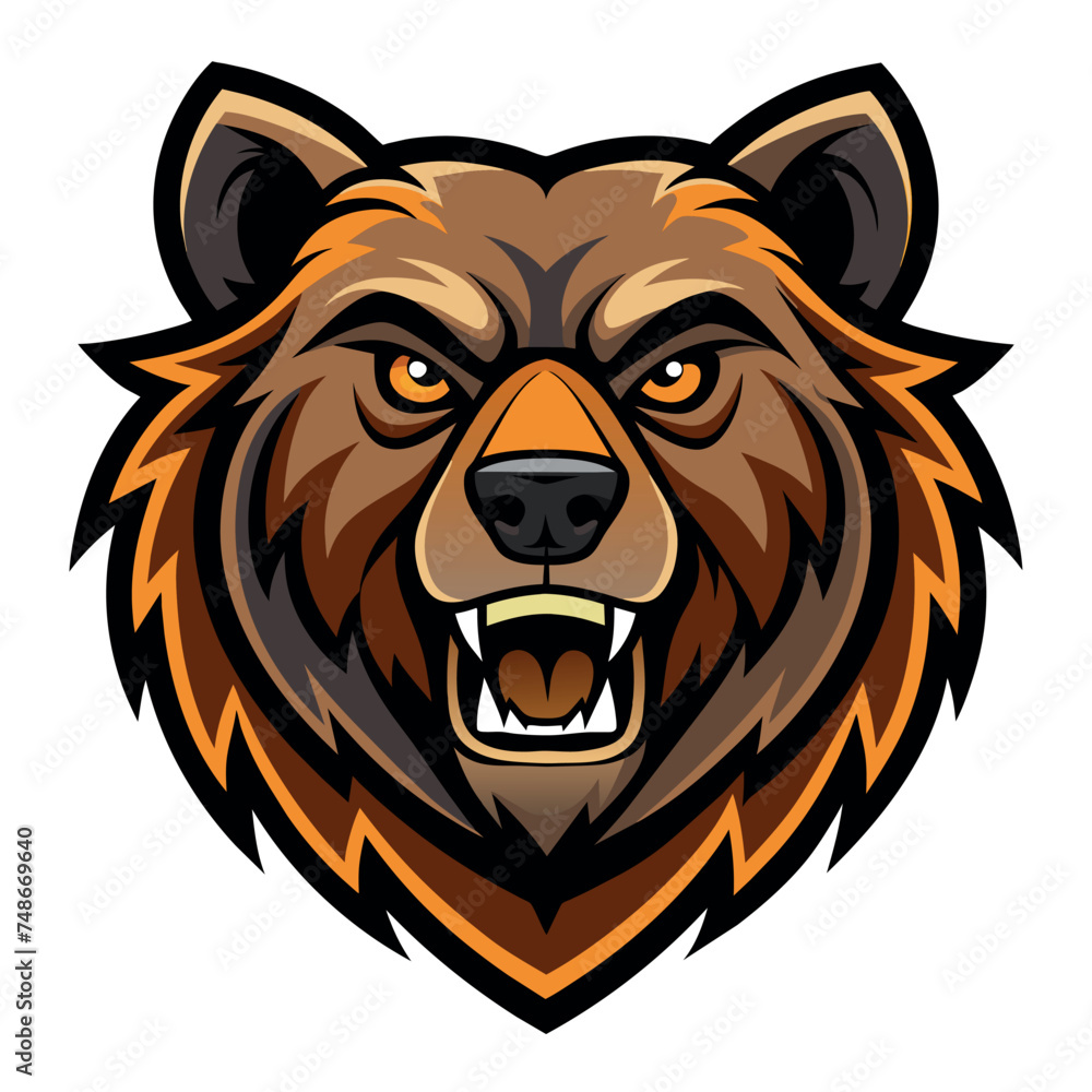 bear head logo vector illustration 