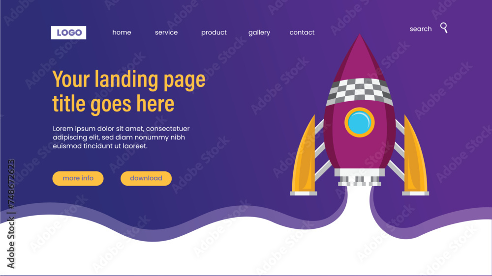 Business concept landing page template