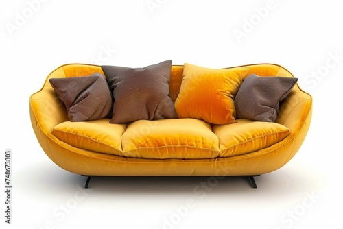 Modern sofa isolated Comfortable interior