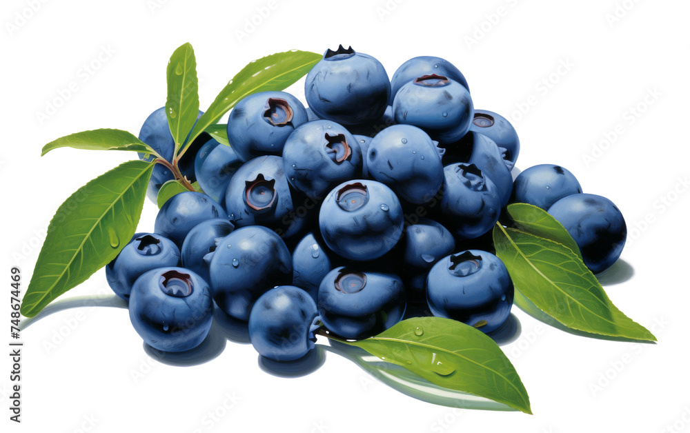 Plump Blueberry Cluster on white background Plump Blueberry Cluster on white background