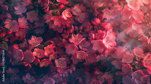 Flowers blooming pink