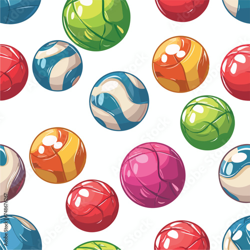 Seamless pattern with ball cartoon vector illustration