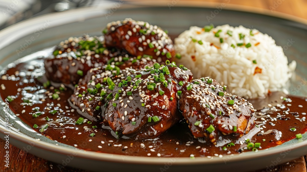 Gourmet Mole Poblano Chicken with Sesame Seeds
Gourmet Mole Poblano Chicken with Sesame Seeds