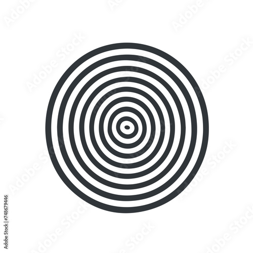 Spiral circular radial circle shape design element 