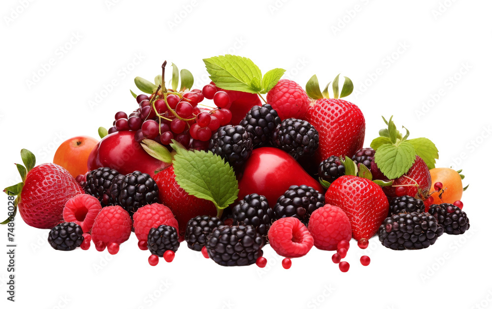 Vibrant Fresh Fruit Symphony on white background Vibrant Fresh Fruit Symphony on white background