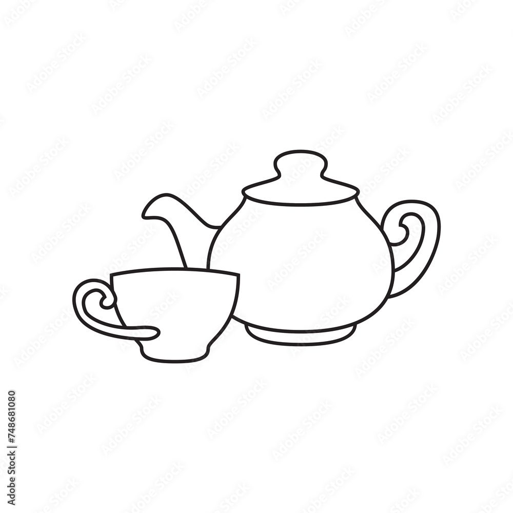 Kettle line icon, kitchen and teapot, kettle vector icon. Kettle line icon, kitchen and teapot, kettle vector icon.