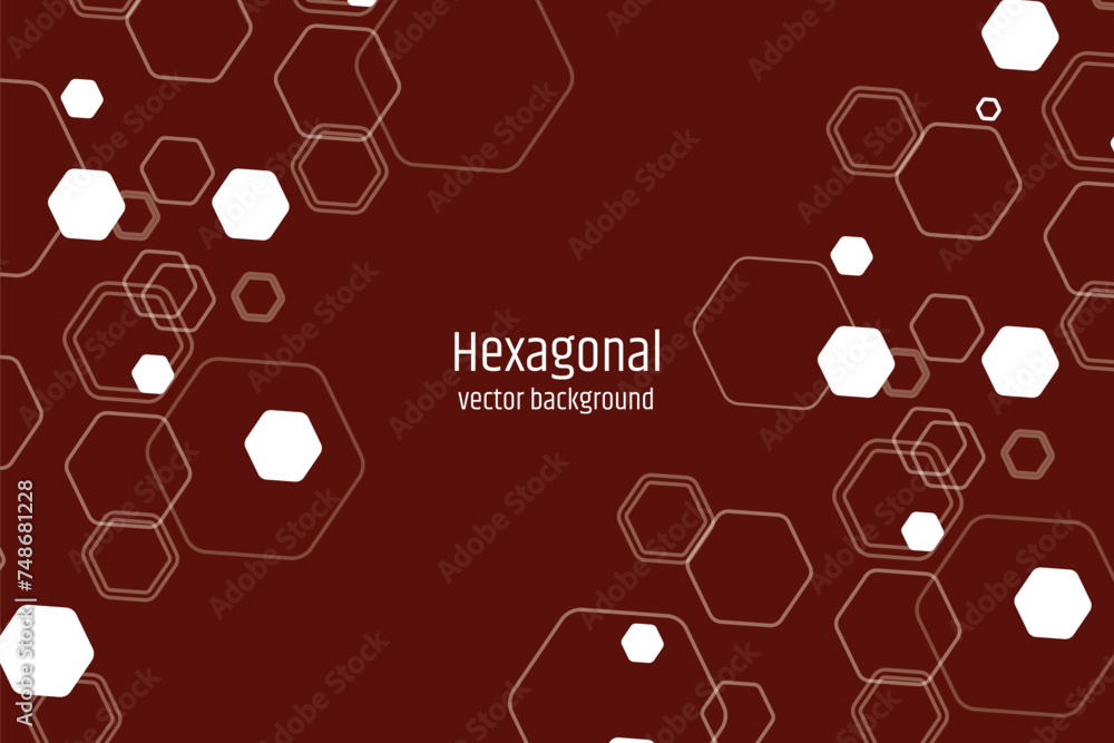 Obraz premium Abstract red hexagon background. Eps10 vector