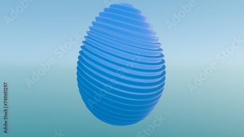 3D minimalist Easter egg design with a glass texture and retro wave elements  merging classic holiday symbolism with modern aesthetics