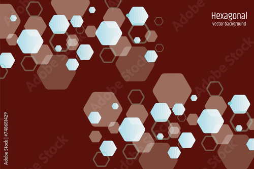 Abstract red hexagon background. Eps10 vector