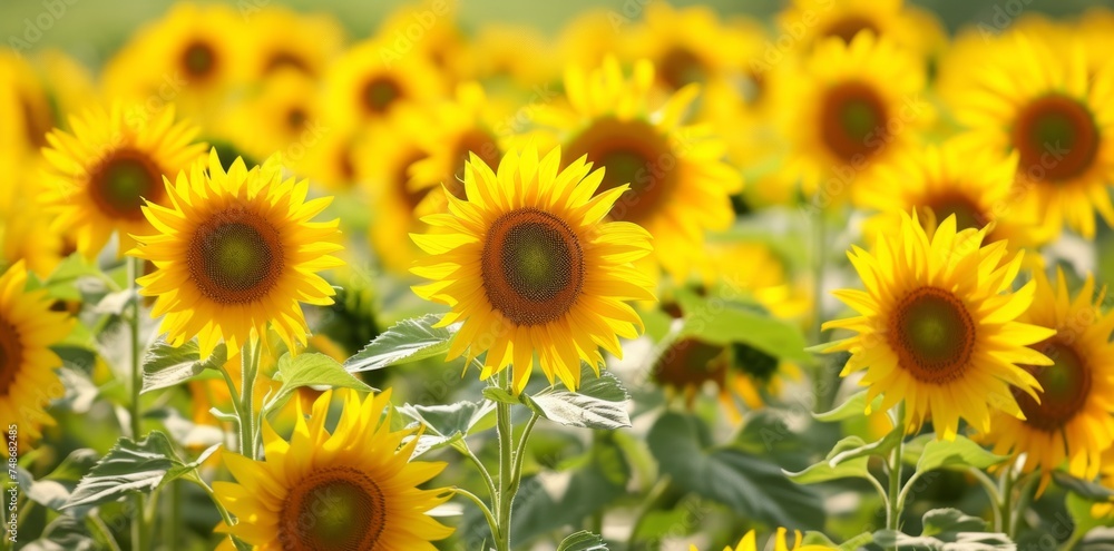 Field texture alive with the cheerful presence of bright and blooming sunflowers. Field texture alive with the cheerful presence of bright and blooming sunflowers.