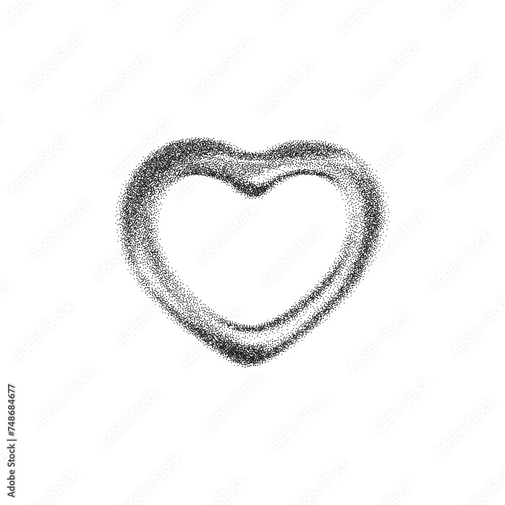 3d gritty outline heart with grain gradient effect in y2k style isolated on white background. Noise 3d heart with grainy dot texture with light and shadow. 3d y2k vector. 3d gritty outline heart with grain gradient effect in y2k style isolated on white background. Noise 3d heart with grainy dot texture with light and shadow. 3d y2k vector.