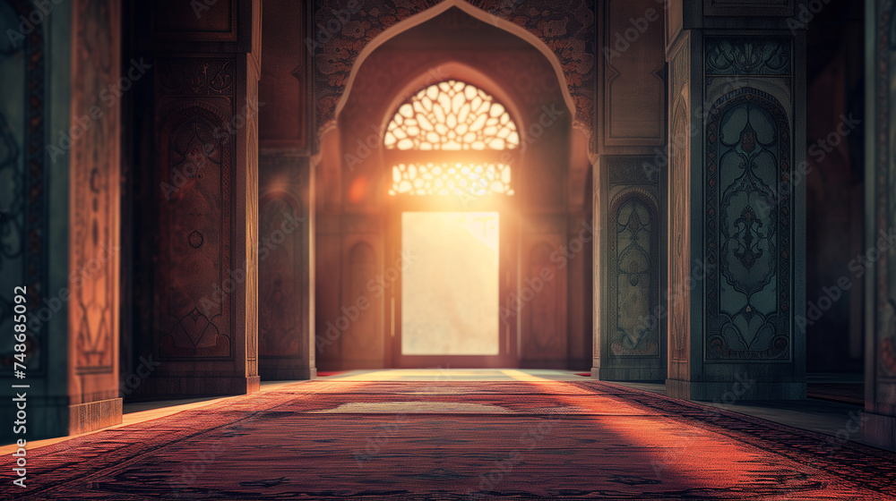 Islamic mosque for poster background