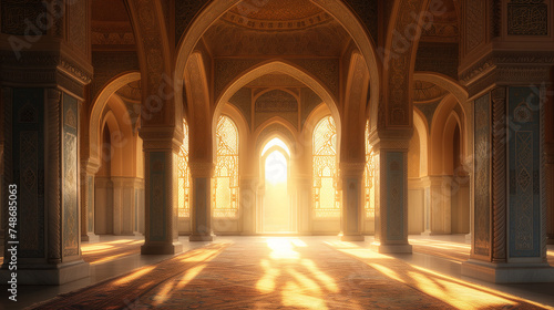 Islamic mosque for poster background