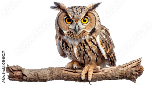 Stoic Owl Wisdom on white background © FMSTUDIO