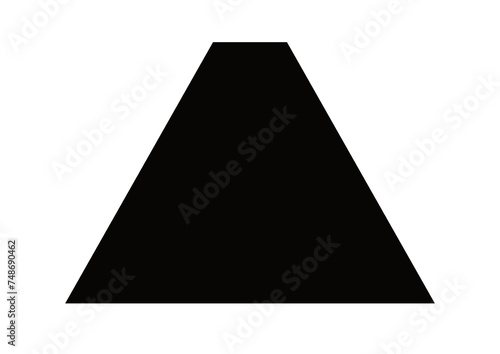 Isosceles trapeze isolated on transparent background. Trapezoid. Graphic element. Design element.