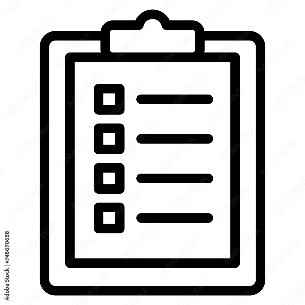 Clipboard witch Checklist, Wishlist Icon. Clipboard witch Checklist, Wishlist Icon.