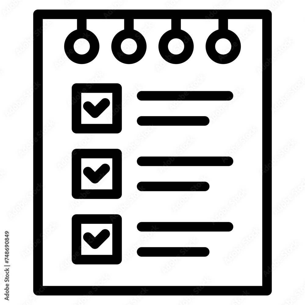 notebook checklist icon notebook checklist icon