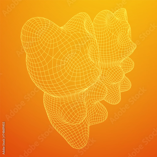 Gummy bear. Jelly fruit candy