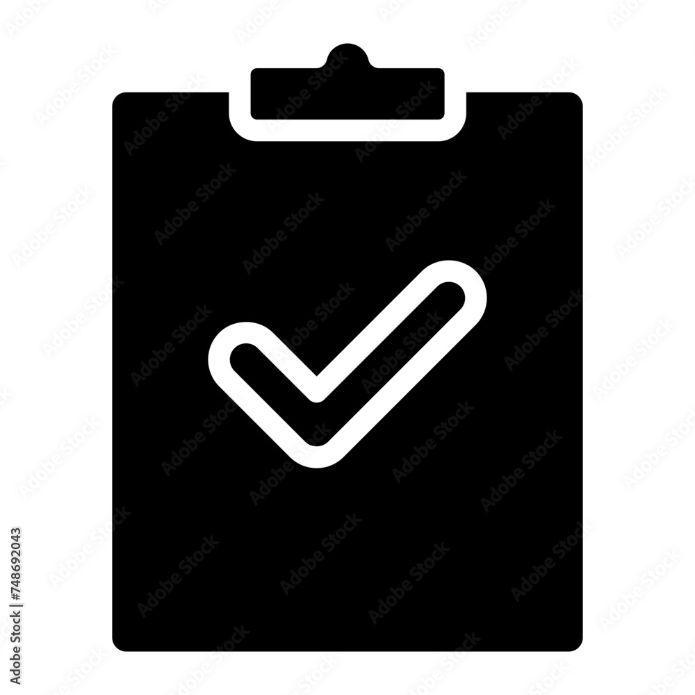 Clipboard with Checkmark, Approved Form. File with Check Mark, Accepted Report Clipboard with Checkmark, Approved Form. File with Check Mark, Accepted Report
