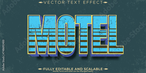 Retro, vintage text effect, editable 70s and 80s text style