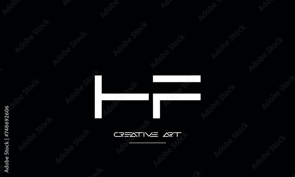 FH, HF, F, H abstract letters logo monogram FH, HF, F, H abstract letters logo monogram
