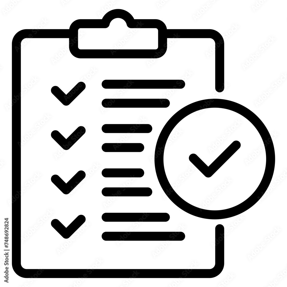 Clipboard with Checkmark, Approved Form. File with Check Mark, Accepted Report Clipboard with Checkmark, Approved Form. File with Check Mark, Accepted Report