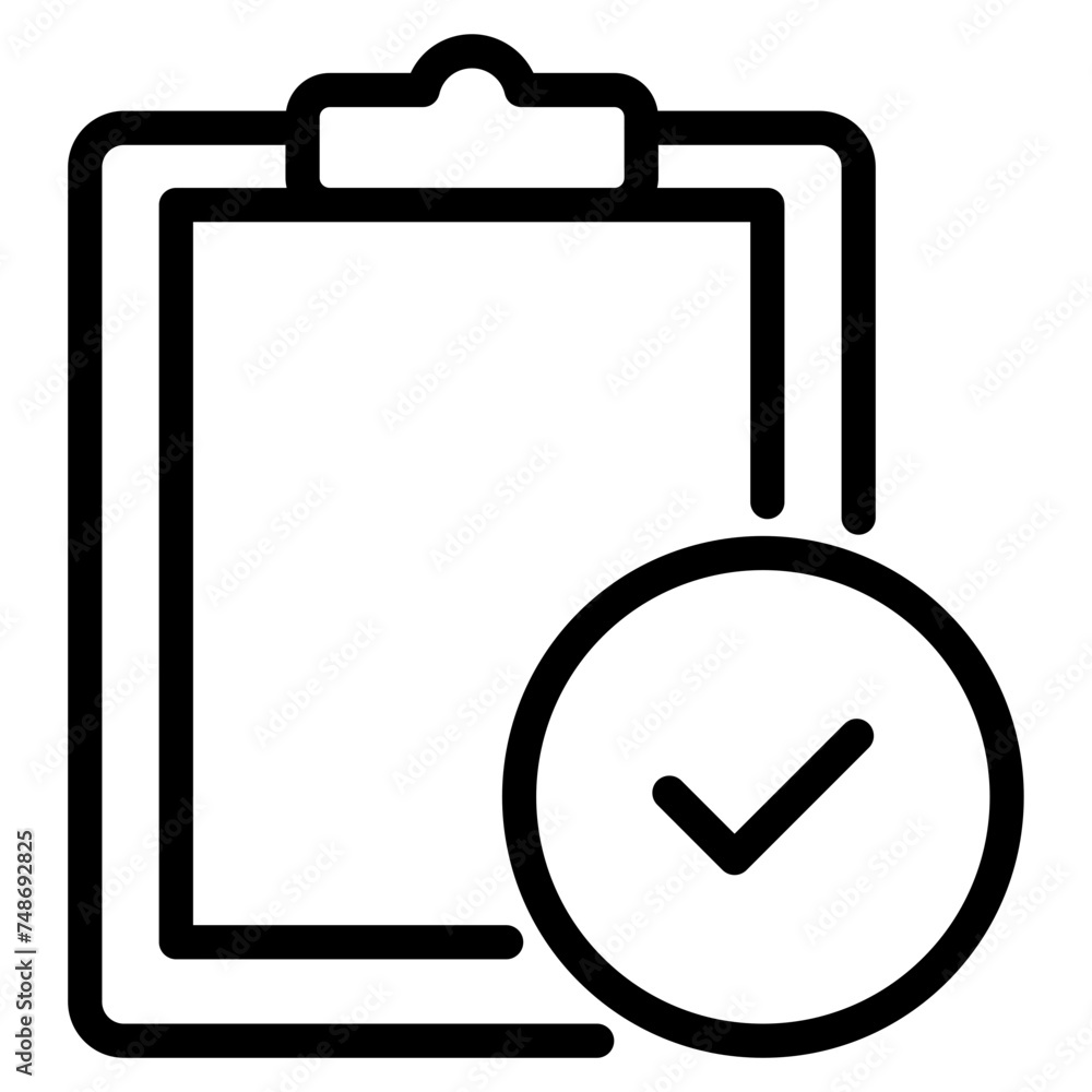Clipboard with Checkmark, Approved Form. File with Check Mark, Accepted Report Clipboard with Checkmark, Approved Form. File with Check Mark, Accepted Report