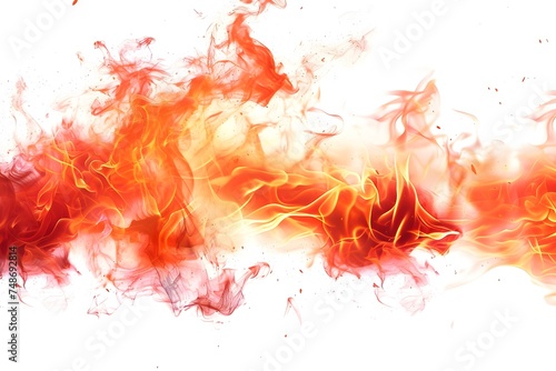 Fire transparent on white. abstract fire background. abstract fire smoke