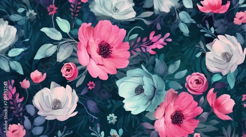 Vintage patterns with flowers