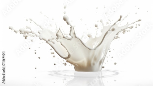 Milk splash isolated on white