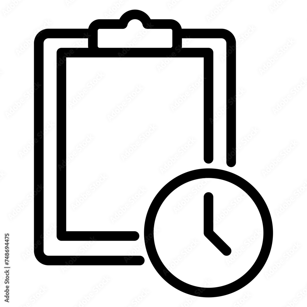 To-do list, clipboad, Papers, document with clock vector icon. To-do list, clipboad, Papers, document with clock vector icon.