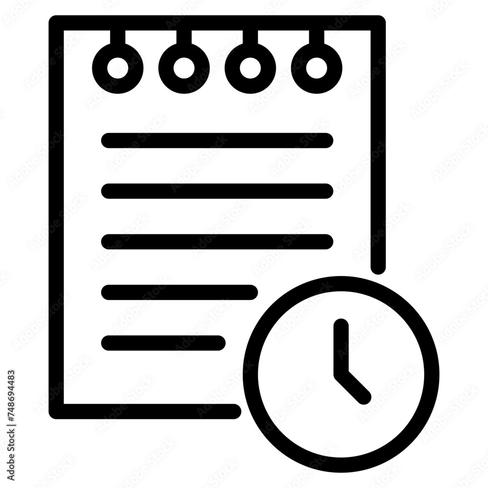 To-do list, clipboad, Papers, document with clock vector icon. To-do list, clipboad, Papers, document with clock vector icon.