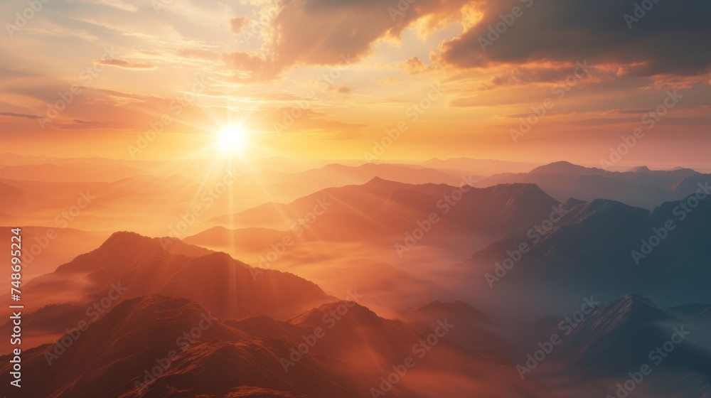 Sunset mountains
