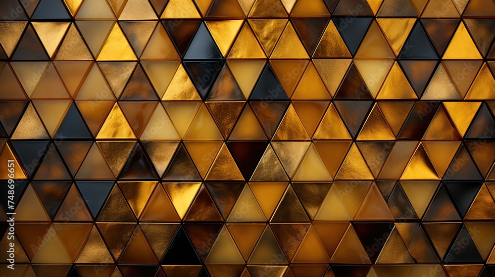 Abstract golden background of triangles Abstract golden background of triangles