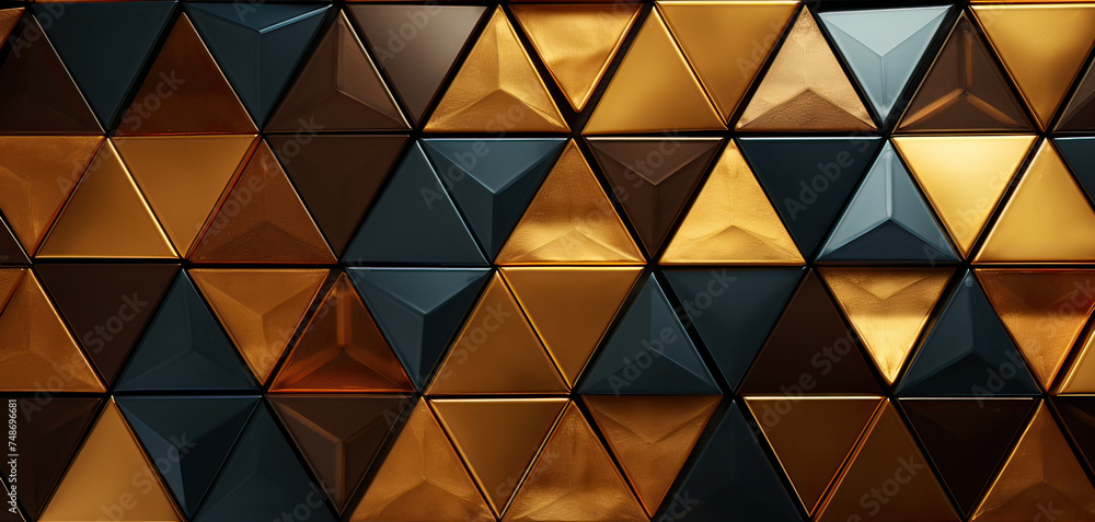 Abstract golden background of triangles Abstract golden background of triangles