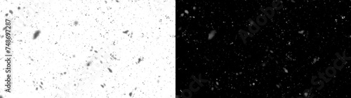 Snowflakes background. Falling snow down on the black background photo