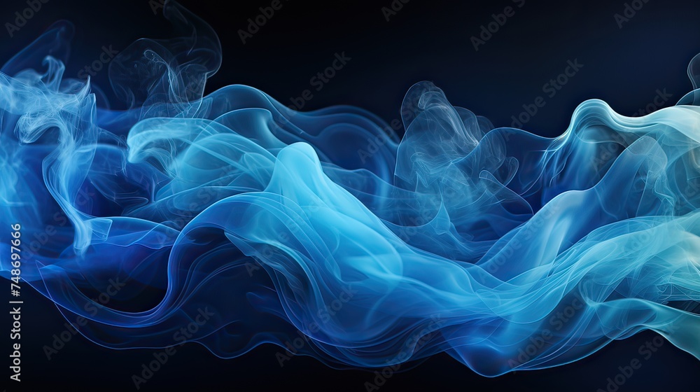 Fototapeta premium Blue smoke. Abstract background