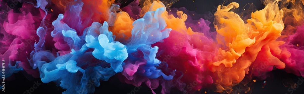 Fototapeta premium Multicolored smoke. Abstract background