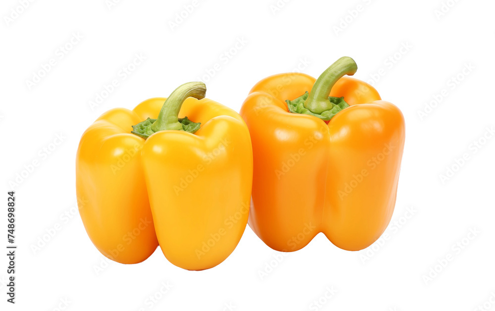 Vibrant Bell Pepper Harvest on white background Vibrant Bell Pepper Harvest on white background