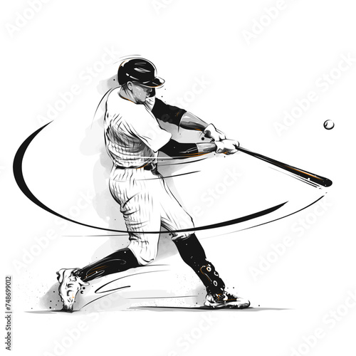 Powerful Batting: The Baseball Swing in Motion